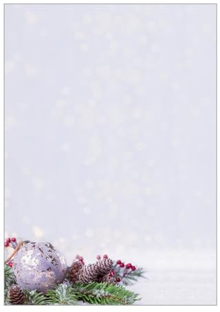 SIGEL DP443 Briefpapier Weihnachten Charmful Christmas, A4, 25 Blatt, Weihnachtsbriefpapier aus nachhaltigem Papier für Weihnachtspost, Angebote, Einladung, Menükarte