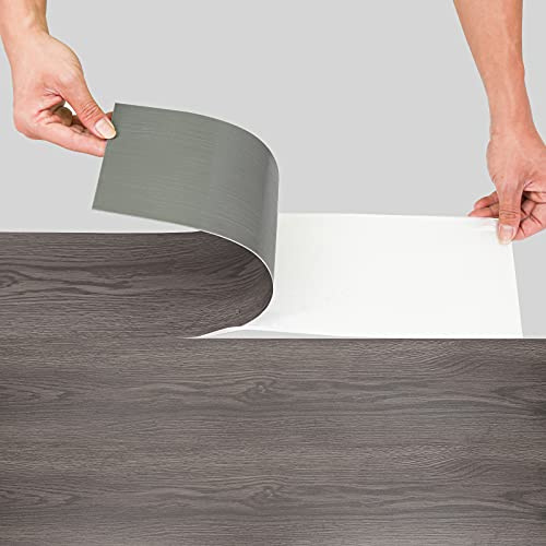 ISOISL PVC-golvbeläggning vinylgolv, självhäftande kakelplattor, slitstark, vattentät, halkfri, tjocklek 1,5 mm, PVC laminat golvbrädor naturlig ek effekt, PVC-plattor 70 plattor ca 7 m² natt ek
