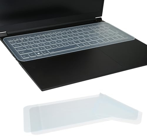 Kwmobile Housse Compatible avec 15-17 Laptop PC - 2X Housse de Protection Universelle pour Clavier en Silicone - Transparent-Bleu