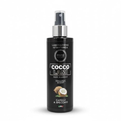 COCCOLAMI' - Spray laminante per capelli con acqua di cocco naturale, laminazione istantanea, idratante e protettivo per capelli effetto specchio, 200 ml