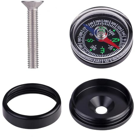 Lenker Bussola per bicicletta Bicycle Compass Bussola per bicicletta, bussola di sopravvivenza piccola, dispositivo multifunzione di navigazione all'aperto per veicoli stradali, mountain bike