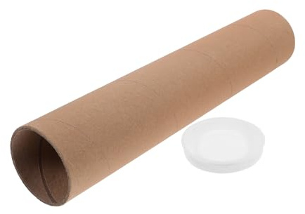 ULTECHNOVO Tubo in Cartone Kraft Rigido per Stoccaggio Poster e Disegni Tubo Fai-da-Te per Progetti DIY Custodia per Carta e Blueprint per Conservazione Creativa