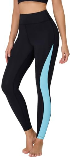 Havideto Legging de natation pour femme - Taille haute - Protection UV UPF 50+ - Séchage rapide - Résistant au chlore - Avec slip intérieur et poches