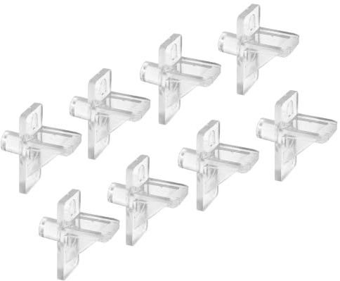 Prime-Line 1/4, Clear Plastic, Shelf Support Peg (8 Pack)