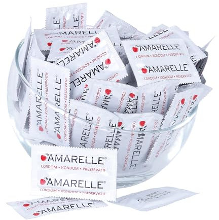 Amarelle Safety Kondome 54 mm 100 Stück – 100er Box dünne befeuchtete Kondome für Männer - Kondom mit Reservoir – veganes Kondom aus Naturlatex gefühlsecht hauchzart 180x54 mm