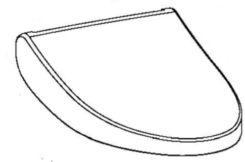 TOTO TTHU980201 Elongated Washlet Seat and Lid Replacement Parts Assembly Cotton