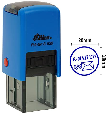 E - MAILEDEDSelbstfarber Buro Stationar Stempel Personalisierte Benutzerdefinierte Shiny 20mm Stempel