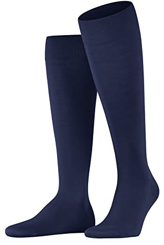 FALKE ClimaWool M Kh lana lyocell al ginocchio tinta unita 1 paio, Calzini lunghi Uomo, Blu Royal Blue 6000, 41-42