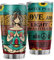 Zbbfwu Frieden Liebe Kaffeebecher to go Thermobecher Edelstahl Auslaufsicher Kaffeetasse Reisebecher Peace Love 600ml