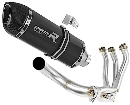 DOMINATOR Impianto di scarico Collettori Marmitta Silenziatore HP1 NERO compatibile con MT 09 2017-2020