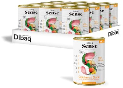 Dibaq Sense Grain Free Pollo y Pato, 12 uds x 380 gr