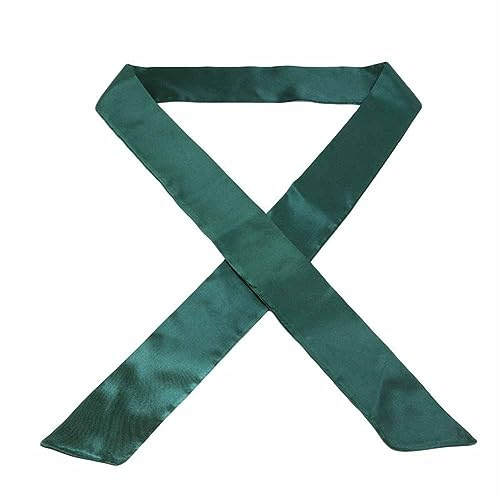 SHTGOI Cinturón de satén de 160 x 7 cm, cinturón largo de satén, cinturón de novia, se puede utilizar como bufanda de seda diadema lazo para el pelo, cinturón para vestido de noche, dama de honor,