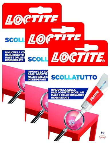 Loctite Scollatutto, Rimuovi colla cianoacrilica, gel e trasparente, etichette e residui adesivi, 1x5g (Confezione da 3)