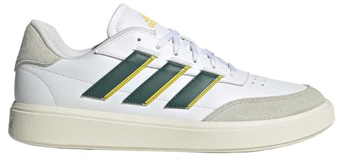 adidas Courtblock Shoes, Zapatos Hombre, Cloud White/Green/Utility Yellow, 39 1/3 EU