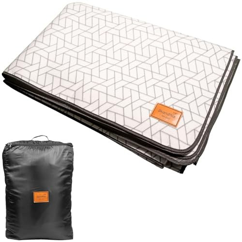 Skandika Zeltteppich Lindal 200 x 300 cm | Outdoor Teppich mit Softtouch-Fleece, wetterfest & wasserdicht, mit Aufbewahrungstasche | Picknickdecke, Campingteppich, Zeltunterlage, Camping Zubehör