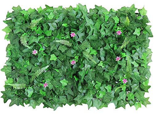 Paneles de césped Artificial para Fondo de Pared, 24 Piezas, Paneles de boj para Pared, Paneles de seto de privacidad de boj sintético Engrosado, decoración para Fiestas, Bodas, jardín, cerc
