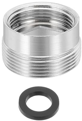QUARKZMAN Adapter Luftare för Kran, Anslutninghona M18 Till Hane M22 Med Tätning, Längd 13mm