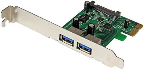 StarTech.com 2 Port PCI Express SuperSpeed USB 3.0 Schnittstellenkarte mit UASP - SATA Strom - 2-fach USB 3 PCIe Karte mit SATA Anschluss