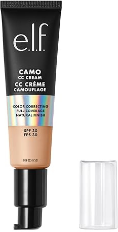 e.l.f. Camo CC Cream, farbkorrigierende Foundation mit mittlerer bis voller Deckkraft und SPF 30, Vegan & Tierversuchsfrei, Light 210 N