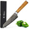 Wakoli Oribu Kiritsuke Kleines Chefmesser I 15 cm Klinge aus 67 Lagen Damaststahl, AUS-10 Stahlkern, Olivenholzgriff - Profi Küchenmesser, inkl. Geschenkbox, Scharf und langlebig