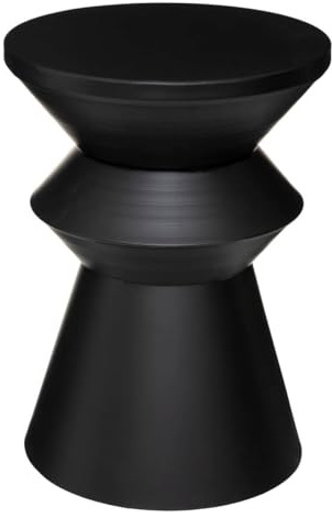 Atmosphera - Couchtisch Sohan - Metall - schwarz D. 49 cm - Schwarz