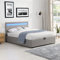 Cherry Tree Furniture Pimlico End Opening Ottoman Storage Bed Frame with Muti-colour LED Headboard (Grey Fabric, 4FT UK Small Double)