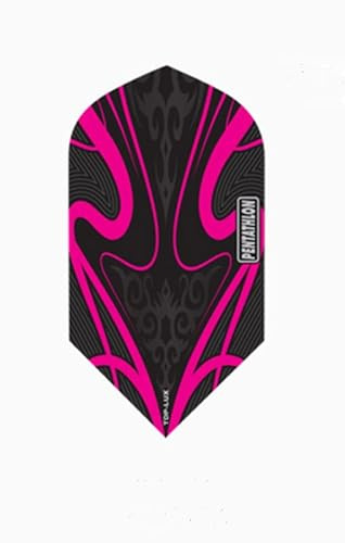 US Darts Pentathlon Magenta (Red/Purple) LUX Slim Dart Flights - 3 Sets (9 Flights) - 100 Micro Ex-Tough