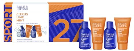 Baylis & Harding Citrus, Lime & Mint Men's Refreshing Travel Essentials Gift Set - Vegan Friendly (Pack of 1)