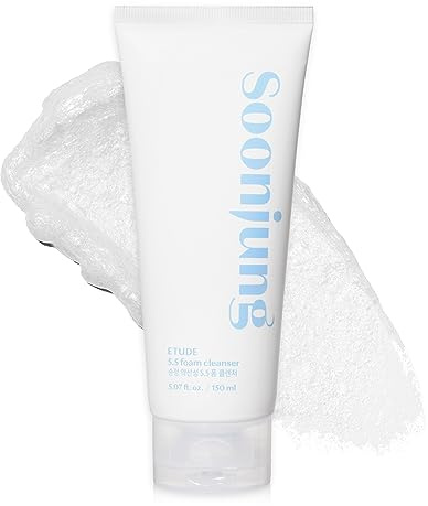 ETUDE - Detergente in schiuma SoonJung 5.5, 5.1 fl. Oz. (150 ml), 23AD | Detergente viso vegano idratante a bolle morbide