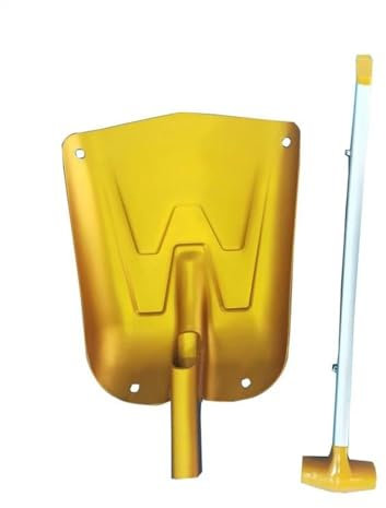 Schneeschaufel Schneeschaufel, Einziehbare Eisschaufel Für Den Außenbereich Winter Schneeräumwerkzeug Aluminiumlegierung Camping Garten Klappschaufel Schneeschieber (Color : Ivory)