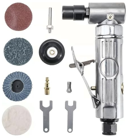 Hsthe Sea Levigatrice pneumatica Smerigliatrice angolare ad Aria compressa Levigatrice Portatile da 90 Gradi per la smerigliatura dei contorni Lucidatura Fresatura