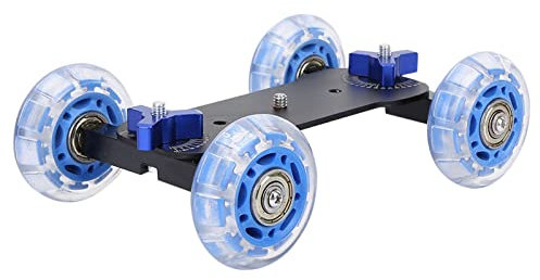 Mini-Desktop-Mini-Kamera-Dolly-Roller, Verstellbarer Desktop-Kamera-Schiebewagen, 10 Kg Lastschiene, Rollenschiene, Schieber, Dolly-Skater-Auto für DSLR-Kamera-Camcorder