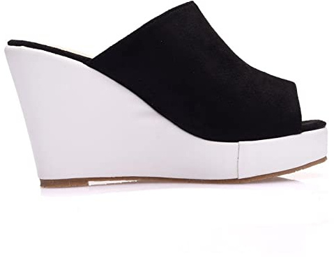 Claquette Talons Hauts Femme Été Compensées Plateforme Pantoufles à Soutien Plantaire Mules Anti-dérapant Chaussons Sandales à Bout Ouvert Claquette Compensees Chaussure Mariage Confort pour Voyages