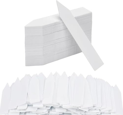 200PCS Etichette per Piante 5x1cm, Cartellini Piante Targhette Piante Bianco Cartellini Piante Etichette Orto Resistente Alle Intemperie Scrivibile Piante Marcatori per Vaso da Etichette Giardino