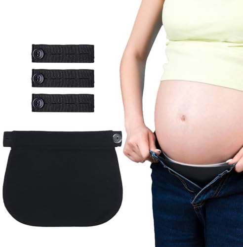 4 Pezzi Allarga Pantaloni Fibbia Regolabile, Premaman Estensione in Vita