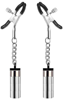 Kutocesy Magnetico Capezzoli Morsetti Capezzoli Metallo Donne Gioielli Morsetto Capezzolo Regolabile Magnete Peso Pressione BDSM Giocattoli Del Sesso Per Le Coppie (Metallic)