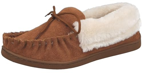 Cushion Walk Womens Suede Moccasin Slippers