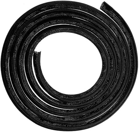 Cable Protector for Cats and Dogs, Cable Sleeve 3m - 10mm Self Locking Braided Cable Protector Prevent Cats and Dogs Chewing Cables (Black)