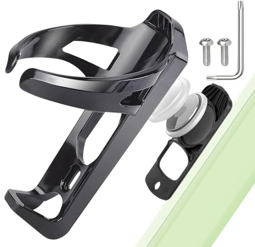 PortabidóN De Bicicleta con Botella Soporte para Bebidas Ligero Bicicleta con Tornillos para Apple Air Tag Negro, Tornillos Antirrobo