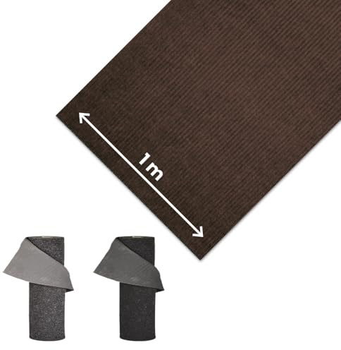 OLIVO.shop Passatoia Antiscivolo Ingresso al Metro Tappeto Moquette Multiuso Tappeto Ingresso Interno Esterno Rotolo Tappeto Corsia Effetto Moquette al Metro TRAFFIC MARRONE (1x15 MT)