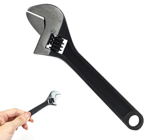 Novstuf 4'' Mini Adjustable Wrench, Adjustable Spanner Small Steel Wrench Compact Portable Design Max Opening 15 mm Wide Hand Repair Tool for Mechanical Car Bike Plumbing Basin