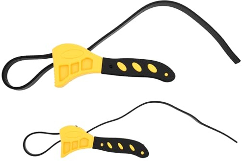 KQDRAVINE Juego de llaves de cinta, 2 alicates universales de goma, llave de filtro de aceite ajustable, llave de correa para quitar botellas, sanitarios, filtros de aceite, cabezales de ducha