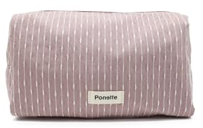 Ponette - Neceser Mujer, Bolsa de Aseo y Viaje, Neceser de Maquillaje y Playa, Marca Española - Jaspe Rosa