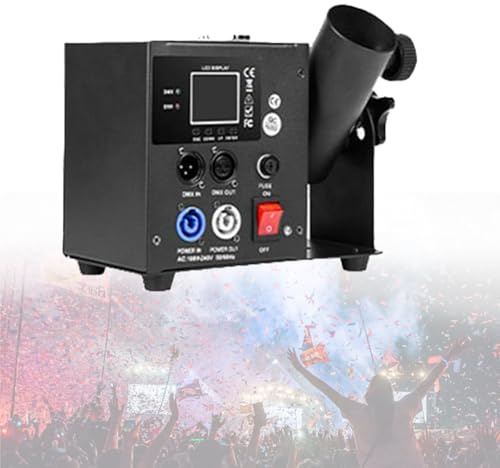 RkgSinuo Lanzador De Confeti EléCtrico Profesional, Soplador De Confeti con Control Remoto para Bodas, Discotecas Y EspectáCulos SingleHeaded