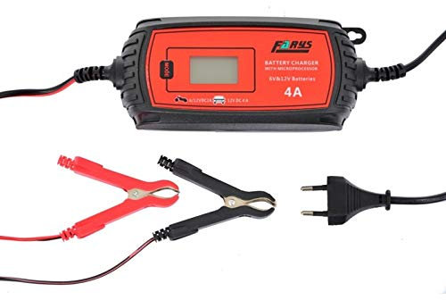Farys Batterieladegerät 6/12 Volt 4A LCD Erhaltungsladegerät KFZ Motorrad PKW
