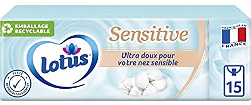 Lotus Mouchoirs Sensitive - Le paquet de 15 étuis