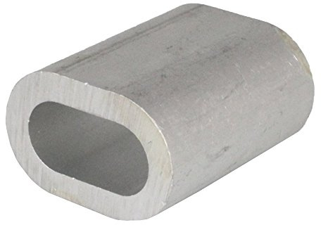 Pressklemme aus Aluminium DIN EN 13411-3 (DIN 3093) - (15 Stück) - Ds = 2 mm - Alu Klemme Presshülsen Drahtseilklemmen OVAL