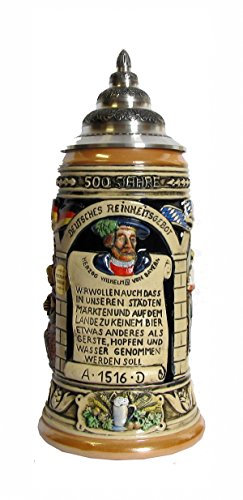 KING Boccale da Birra tedesco legge 500 anni birra Purezza 1 litro KI 519 1L