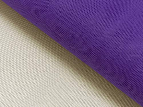 Tüll - Meterware - für Bekleidung & Deko - 140 cm - standfest und hochwertig - Meterpreis (Lila)