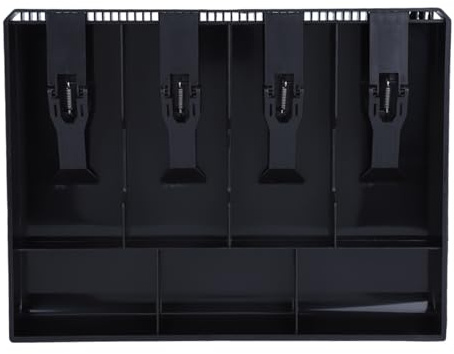 Inserto de Caja Registradora, Reemplazo de Bandeja de Inserción de Caja Registradora, Inserto de Cajón de Caja Registradora, Caja de Almacenamiento de Dinero, Organizador de Bandeja de Efectivo(Negro)